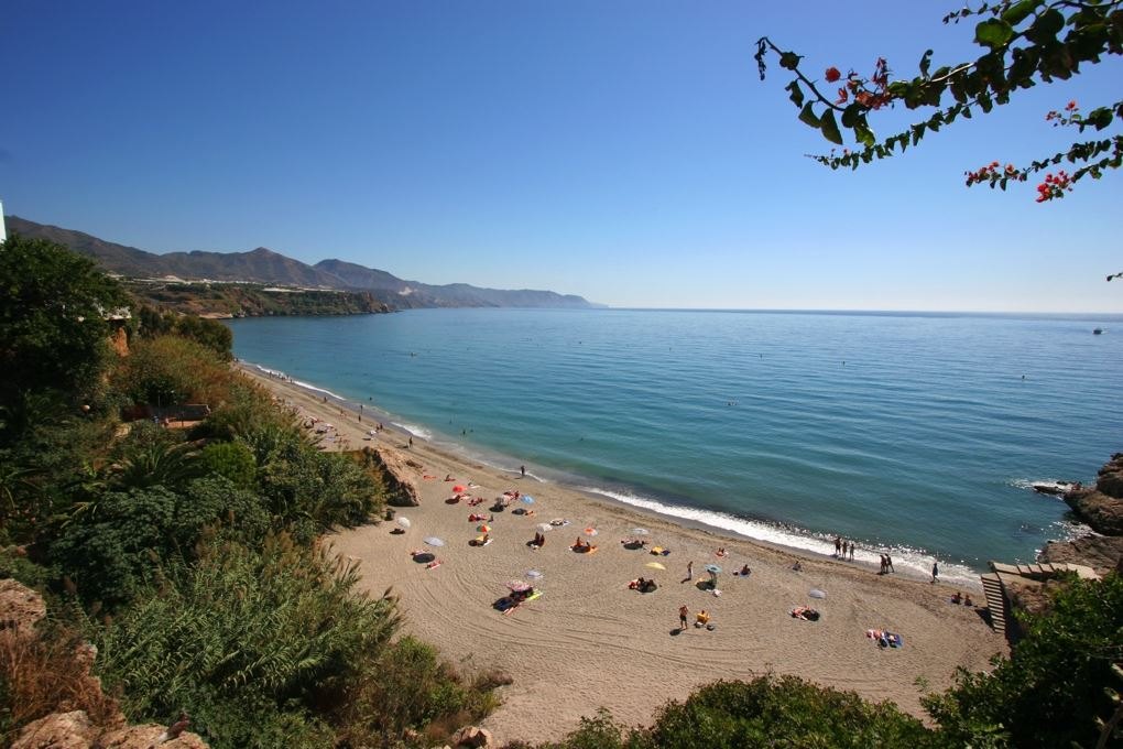 Nerja beach in winter